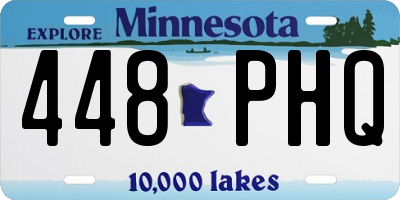 MN license plate 448PHQ