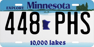 MN license plate 448PHS