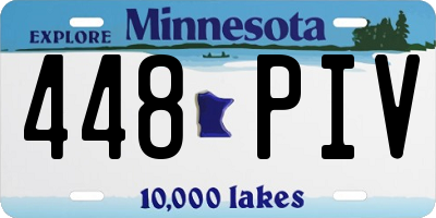 MN license plate 448PIV
