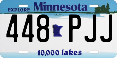 MN license plate 448PJJ