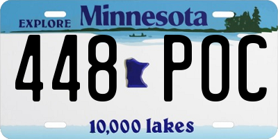 MN license plate 448POC