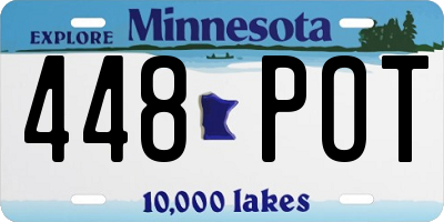 MN license plate 448POT