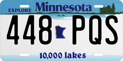 MN license plate 448PQS