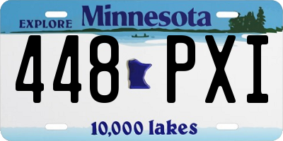 MN license plate 448PXI