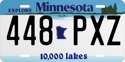 MN license plate 448PXZ