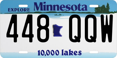 MN license plate 448QQW