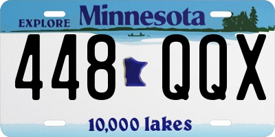 MN license plate 448QQX