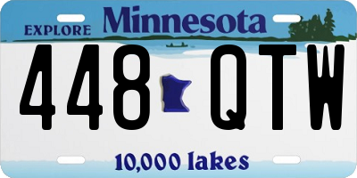 MN license plate 448QTW