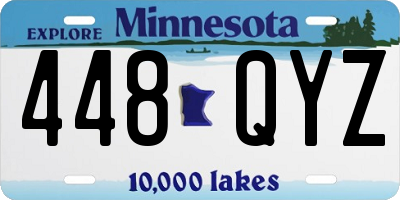 MN license plate 448QYZ