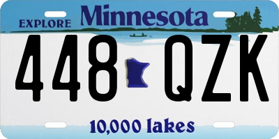 MN license plate 448QZK