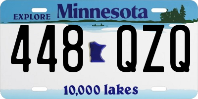 MN license plate 448QZQ