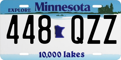 MN license plate 448QZZ