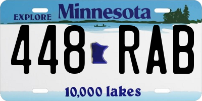 MN license plate 448RAB