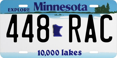 MN license plate 448RAC