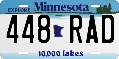 MN license plate 448RAD