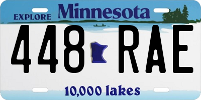 MN license plate 448RAE