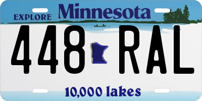 MN license plate 448RAL