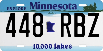 MN license plate 448RBZ