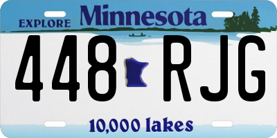 MN license plate 448RJG