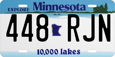 MN license plate 448RJN