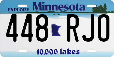 MN license plate 448RJO