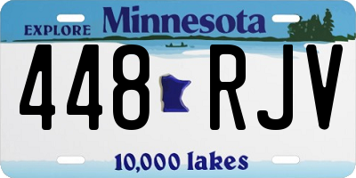 MN license plate 448RJV