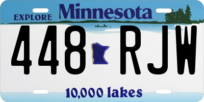 MN license plate 448RJW