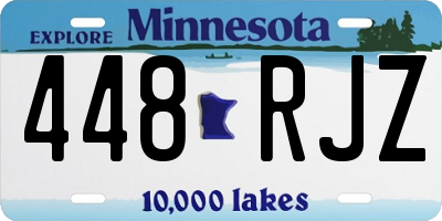 MN license plate 448RJZ
