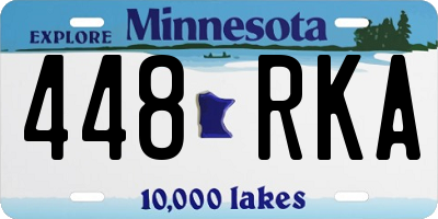 MN license plate 448RKA