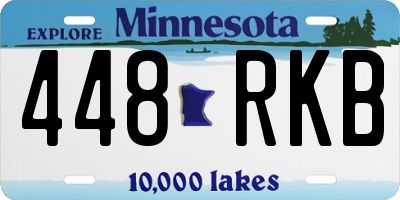 MN license plate 448RKB