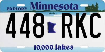 MN license plate 448RKC