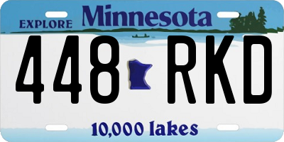 MN license plate 448RKD