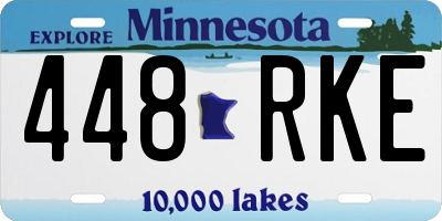 MN license plate 448RKE