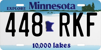 MN license plate 448RKF