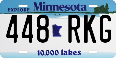MN license plate 448RKG