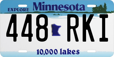 MN license plate 448RKI