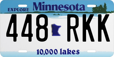 MN license plate 448RKK