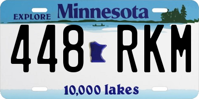 MN license plate 448RKM