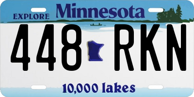MN license plate 448RKN