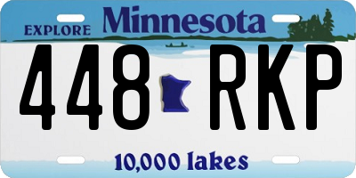 MN license plate 448RKP