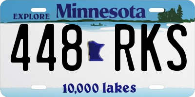 MN license plate 448RKS