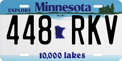 MN license plate 448RKV