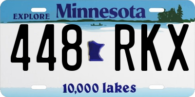 MN license plate 448RKX