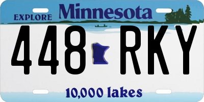 MN license plate 448RKY