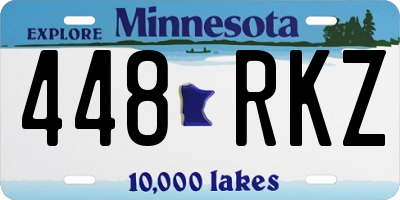 MN license plate 448RKZ