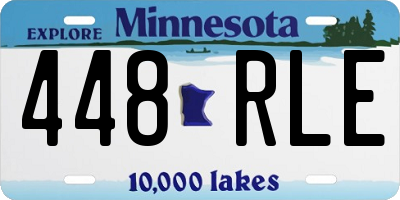 MN license plate 448RLE