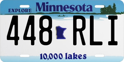 MN license plate 448RLI