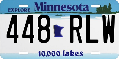MN license plate 448RLW