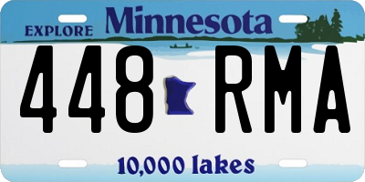 MN license plate 448RMA