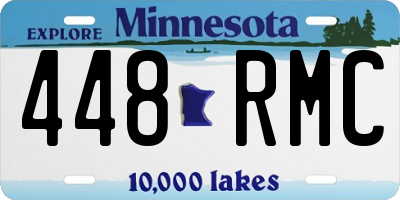 MN license plate 448RMC